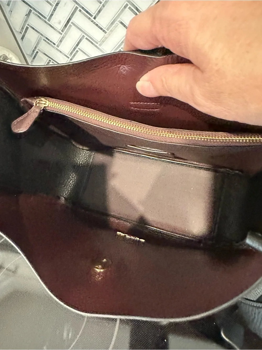 Coach Black Pebbled Leather Hadley Crossbody Shoulder Bag with Gold Hardware - Picture 11 of 15